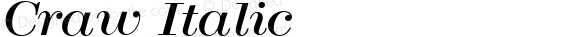 Craw Italic