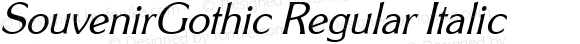 SouvenirGothic Regular Italic
