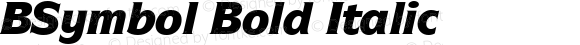 BSymbol Bold Italic Version 4.00 April 24, 2007