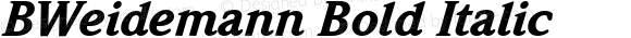 BWeidemann Bold Italic