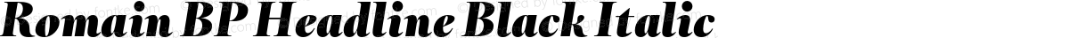 Romain BP Headline Black Italic