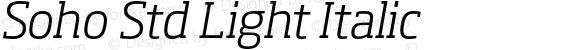 Soho Std Light Italic