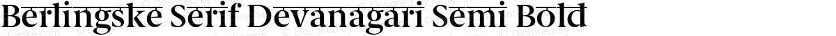 Berlingske Serif Devanagari Semi Bold