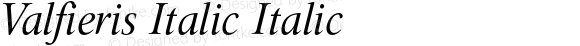 Valfieris Italic Italic