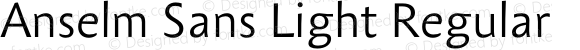 Anselm Sans Light Regular