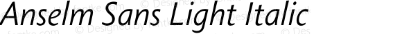 Anselm Sans Light Italic