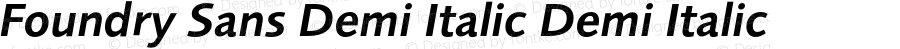 Foundry Sans Demi Italic Demi Italic