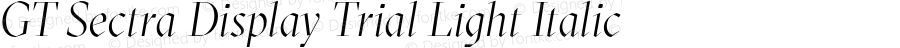 GT Sectra Display Trial Light Italic