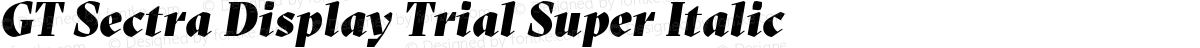 GT Sectra Display Trial Super Italic