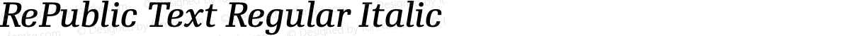 RePublic Text Regular Italic