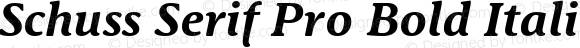 Schuss Serif Pro Bold Italic