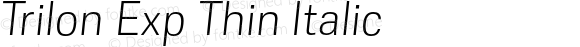 Trilon Exp Thin Italic