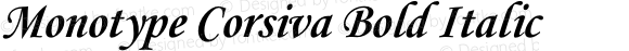 Monotype Corsiva Bold Italic