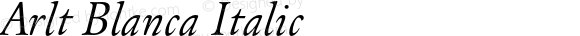 ArltBlanca-Italic