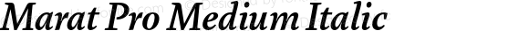 Marat Pro Medium Italic