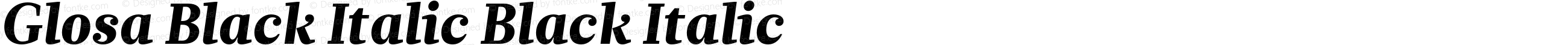 Glosa Black Italic Black Italic