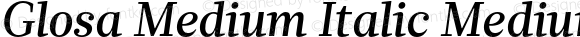 Glosa Medium Italic Medium Italic