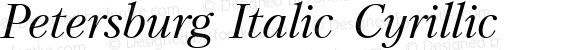 Petersburg Italic Cyrillic