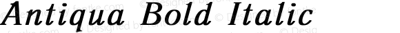 Antiqua Bold Italic