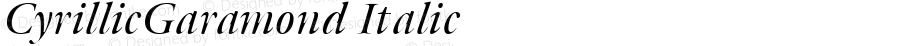 CyrillicGaramond Italic