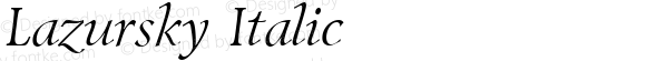 Lazursky Italic