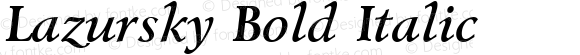 Lazursky Bold Italic