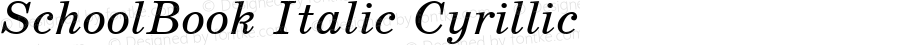 SchoolBook Italic Cyrillic