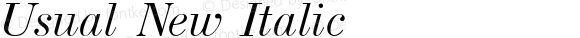 Usual New Italic