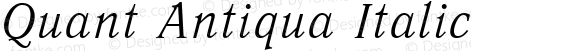 Quant Antiqua Italic