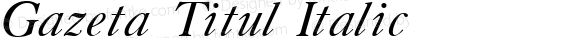 Gazeta Titul Italic:001.001