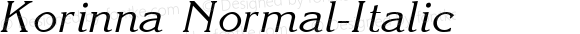 Korinna Normal-Italic
