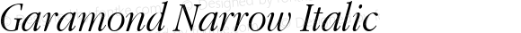 Garamond Narrow Italic