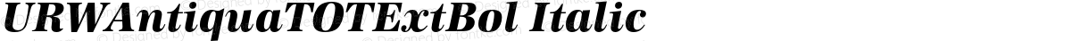 URWAntiquaTOTExtBol Italic