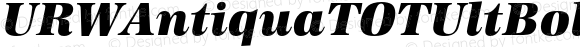 URWAntiquaTOTUltBol Italic