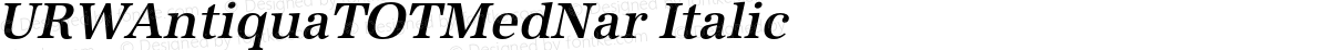 URWAntiquaTOTMedNar Italic