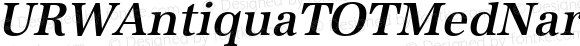 URWAntiquaTOTMedNar Italic