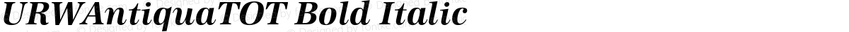 URWAntiquaTOT Bold Italic
