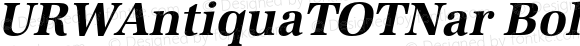 URWAntiquaTOTNar Bold Italic