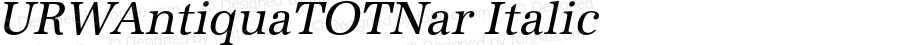 URWAntiquaTOTNar Italic