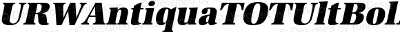 URWAntiquaTOTUltBolNar Italic