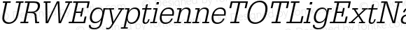 URWEgyptienneTOTLigExtNar Italic