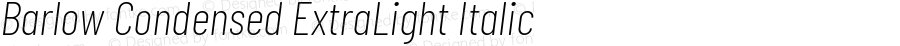 Barlow Condensed ExtraLight Italic