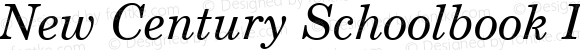 New Century Schoolbook Italic