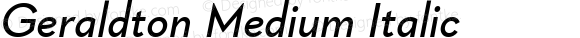 Geraldton Medium Italic