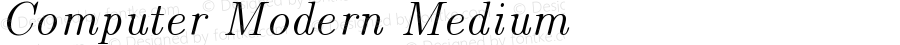 Computer Modern Classical Serif Italic