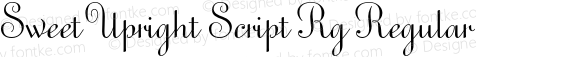 Sweet Upright Script Rg Regular Version 001.000