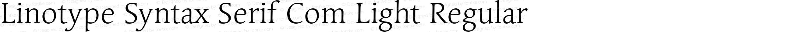 Linotype Syntax Serif Com Light Regular