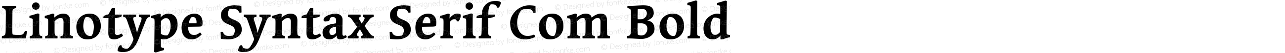 Linotype Syntax Serif Com Bold