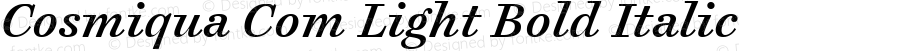 Cosmiqua Com Light Bold Italic