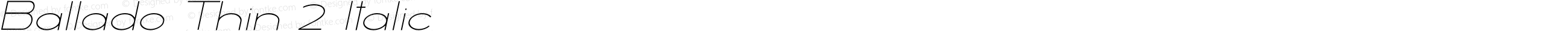 Ballado Thin 2 Italic